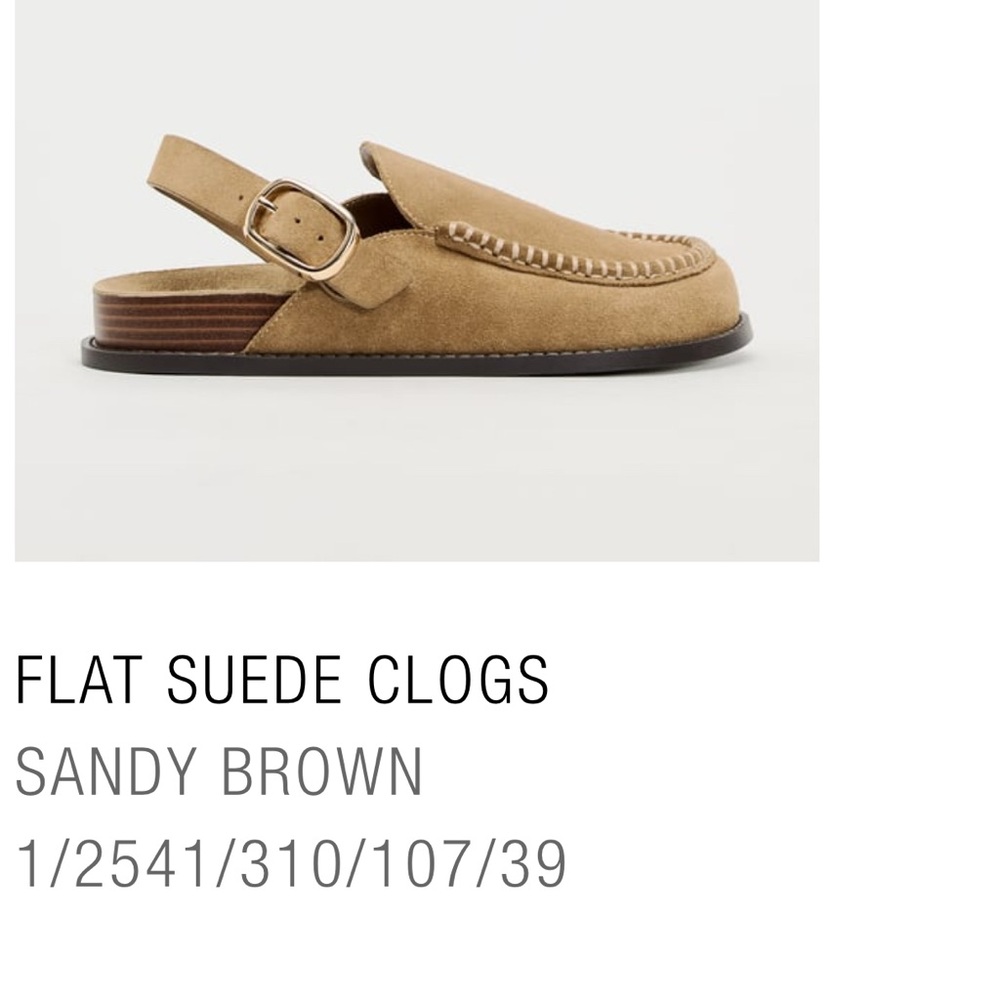 Zara suede clogs women’s size 8